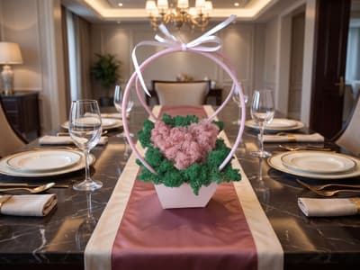 Basket with moss heart 2